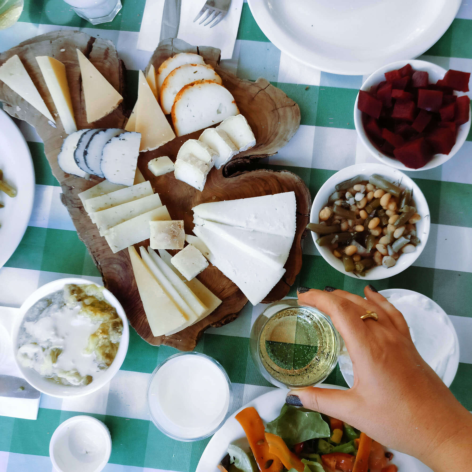 עין כמונים ארוחת גבינות חלבית